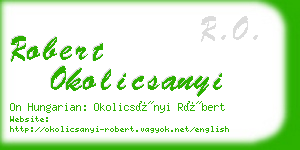 robert okolicsanyi business card